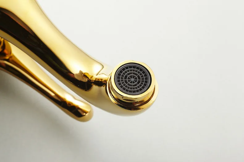 Бесплатная доставка новый продукт Золотой смеситель для раковины в ванную