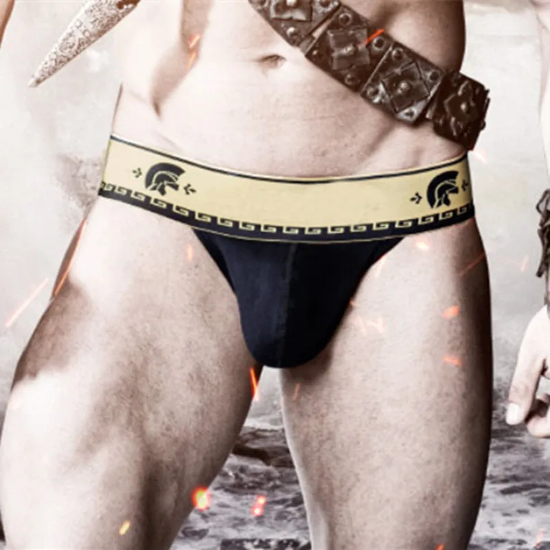 Мужские трусы джоки с U образным выпуклым мешочком серые танга сексуальное