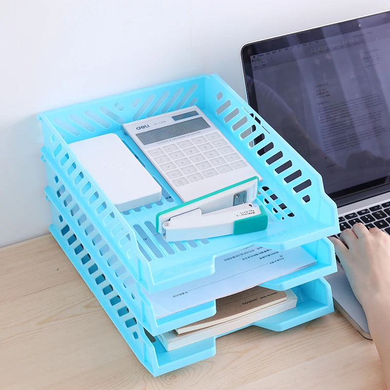 Creative Plastic Hollow Drawer Storage Basket Organizer Multi-Function Modern Home Office Document Rack | Дом и сад