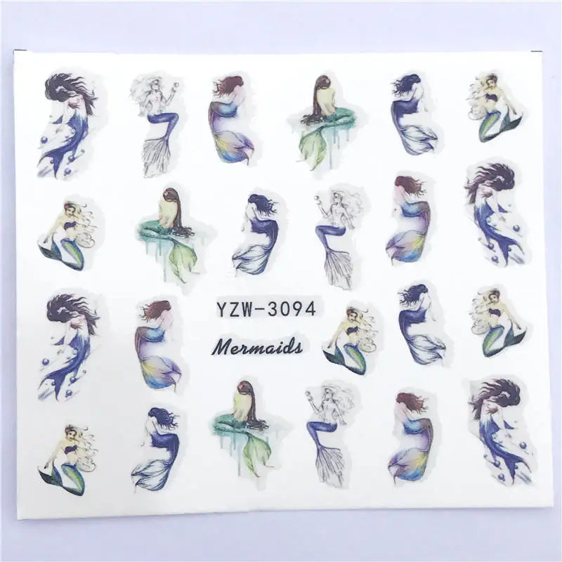 

FWC 1 PC Flowers / Flower Vine Series For Nail Art Watermark Tattoo Decorations Nail Sticker Water Transfer Decals Decoration