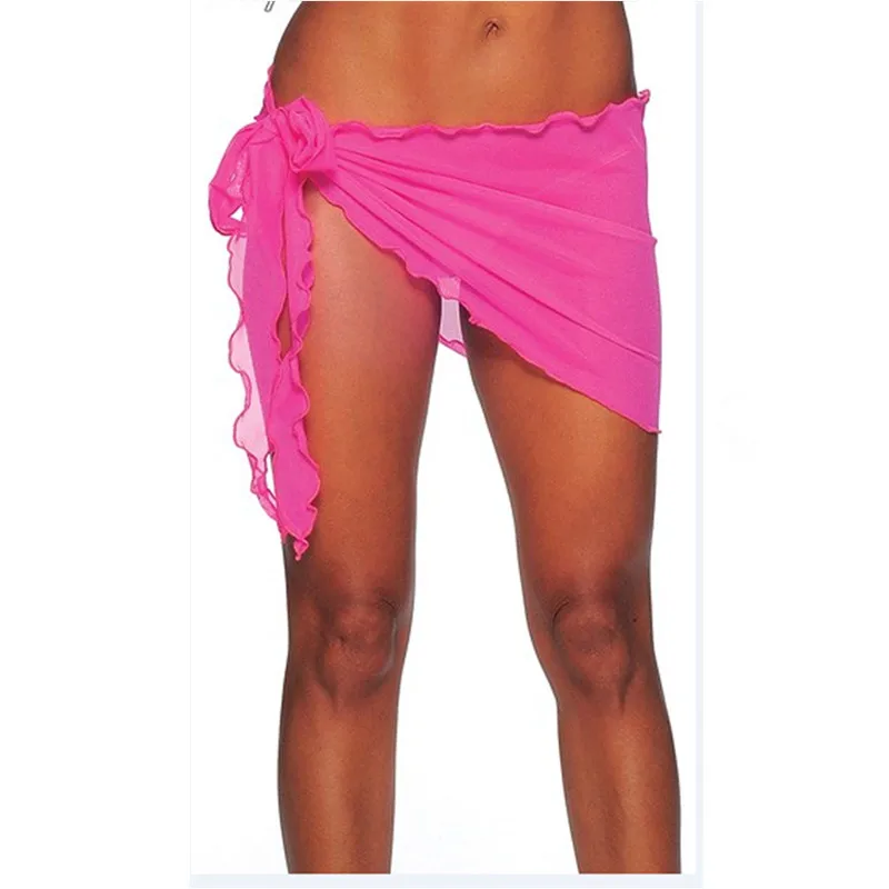 Летняя накидка Пляжная Женская юбка женские юбки бикини парео с оборками