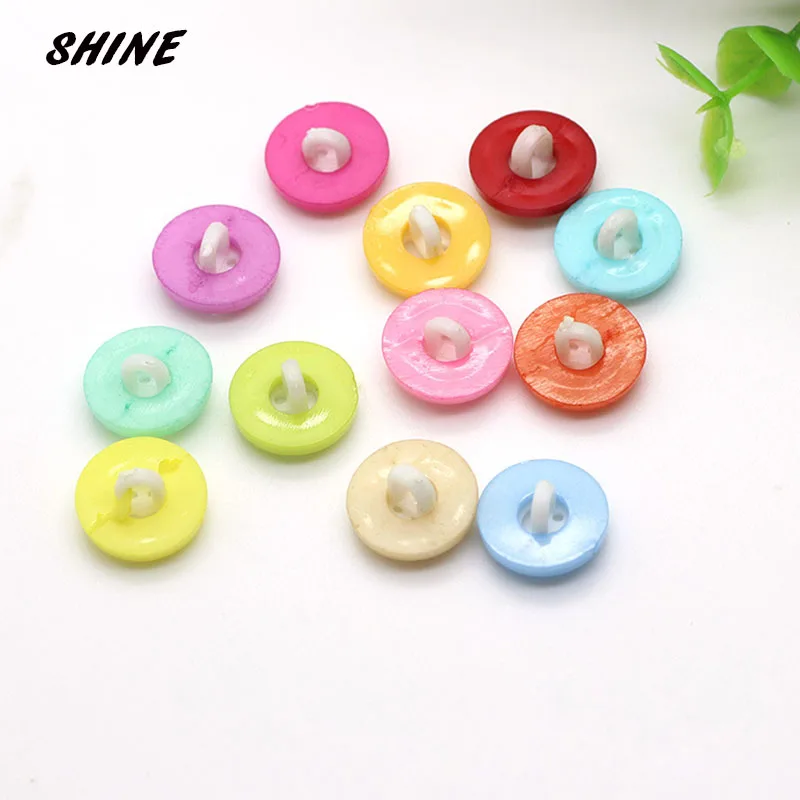 Блестящая Смола Швейные Кнопки Скрапбукинг Круглый Многоцветный смешанный