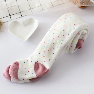 Детские толстые warmkeeping хлопковые детские колготки для малышей Колготки для маленьких девочек, для маленьких детей, детские вязаные колготки, Детская одежда на весну, осень и зиму - Цвет: 1