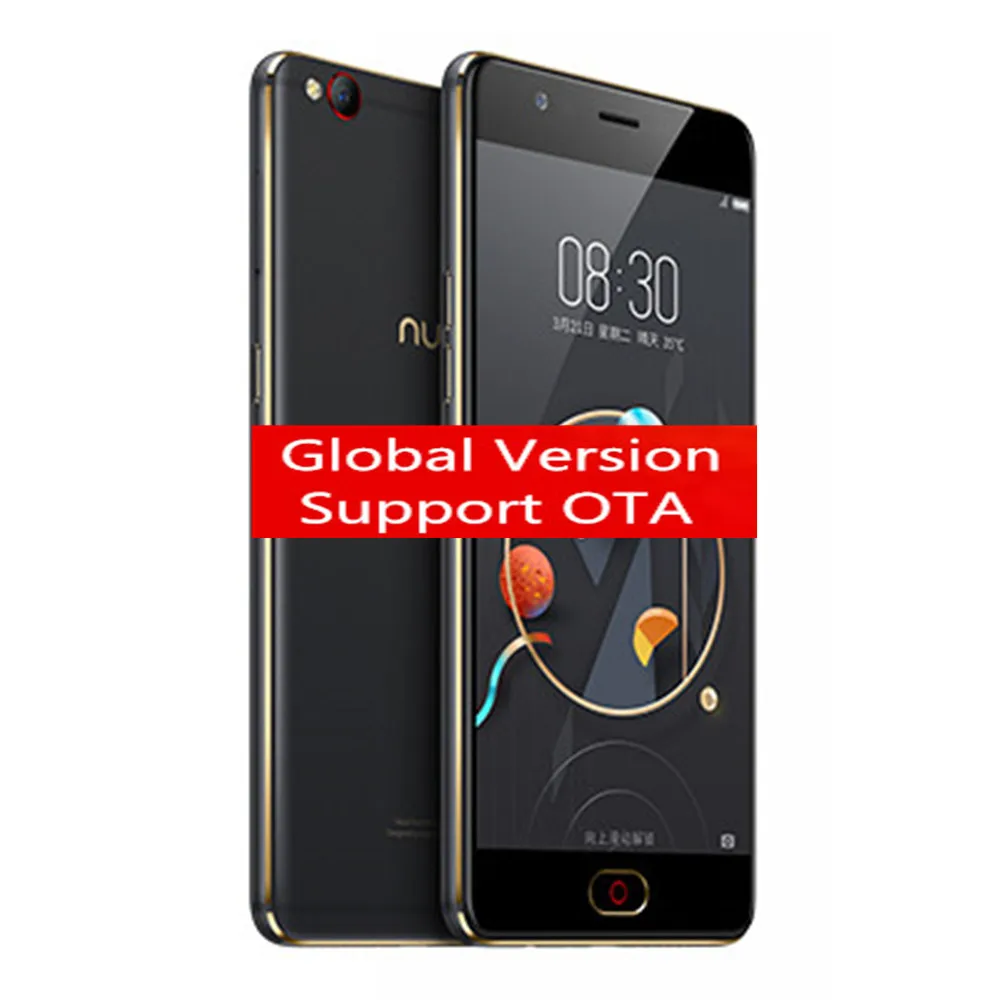 Глобальная версия, Nubia N2, 4 ГБ, 64 ГБ, мобильный телефон, 4G, LTE, четыре ядра, 5000 мА/ч, 5,5 дюйма, фронтальная, 16 МП, задняя, 13,0 МП, отпечаток пальца ID - Цвет: Black