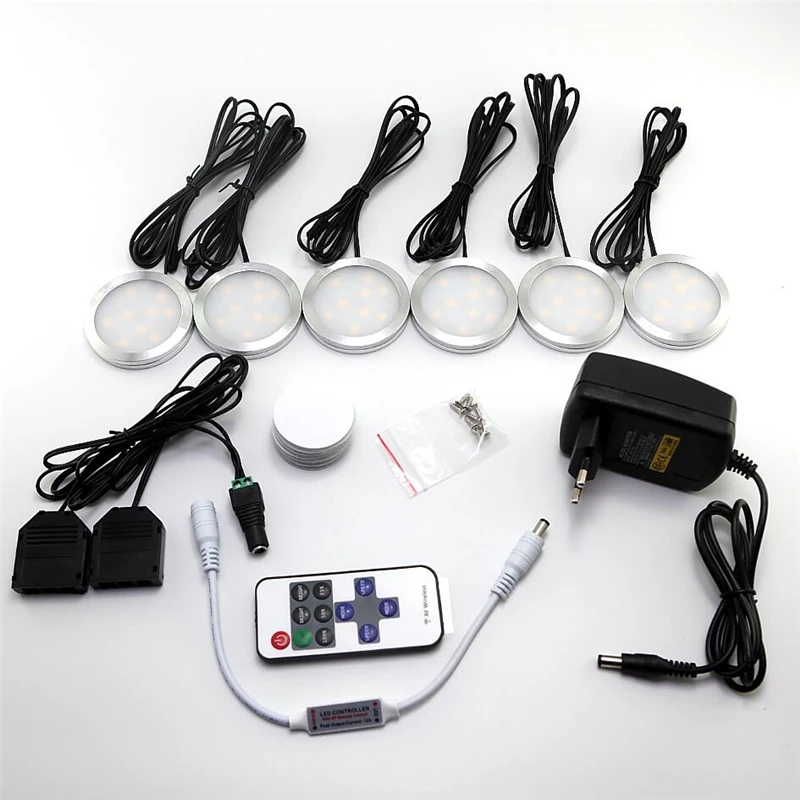 Набор из 6 ламп с беспроводным радиочастотным пультом дистанционного управления