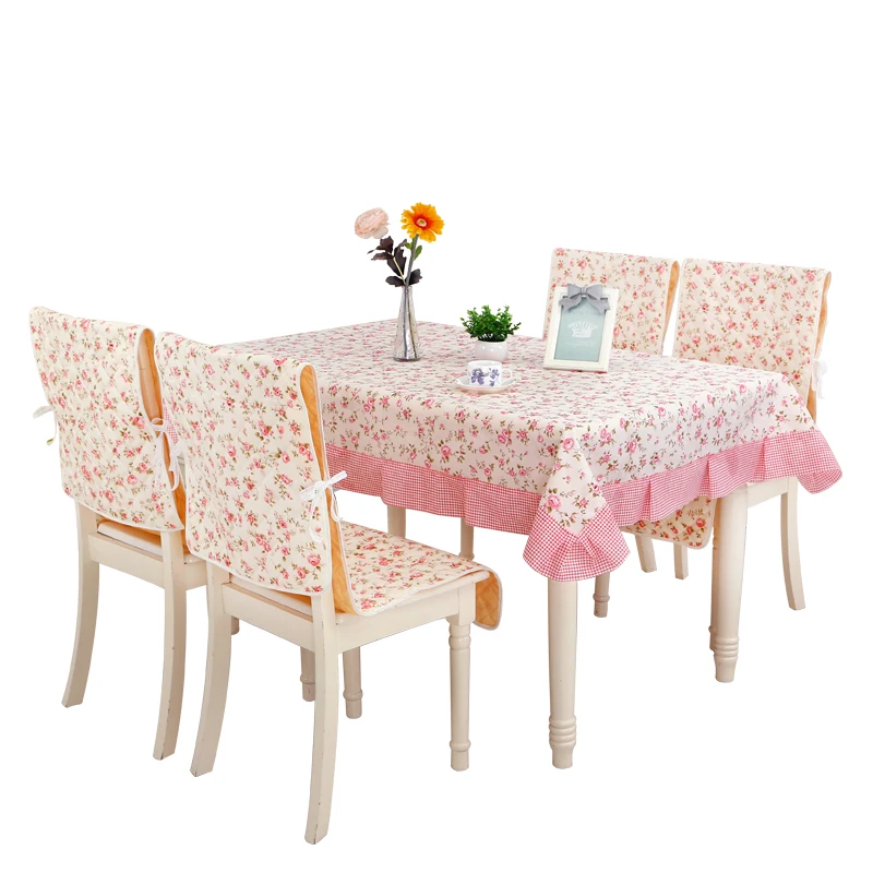 9 pcs/set European Style Table Cloth For Dining Room Kitchen Romantic Floral Tablecloth Wedding Party Quality Chair Covers | Дом и сад