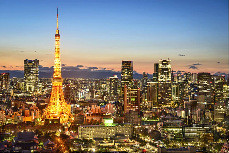 

3D photo wallpaper 3D modern city Tokyo tower night landscape wallpaper living room bedroom sofa TV backdrop wall mural