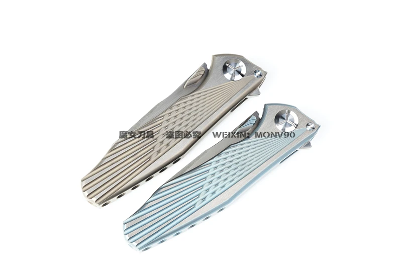 Высокое качество подшипника TC4 титановая ручка M390 лезвие нож охотничий кемпинг