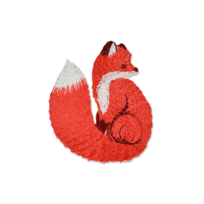 Железная нашивка с животными Red Fox нашивки для одежды сделай сам аппликация