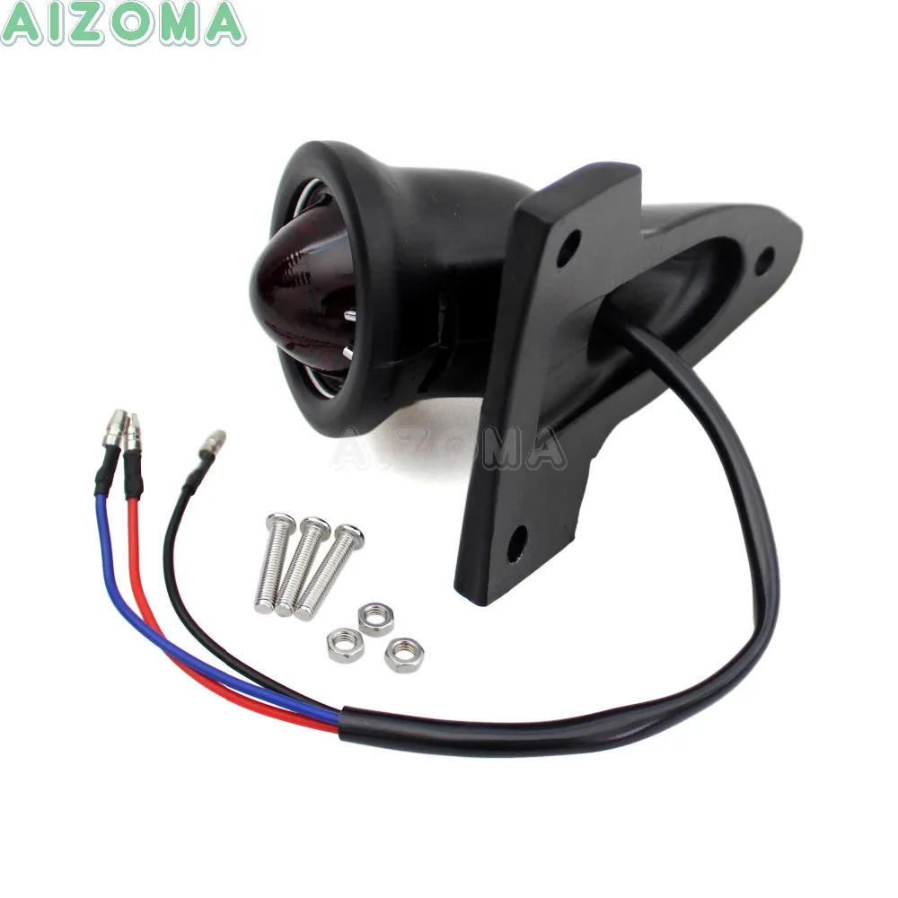 Черный винтажный задний фонарь для мотоциклов светодиодный тормозной номерной