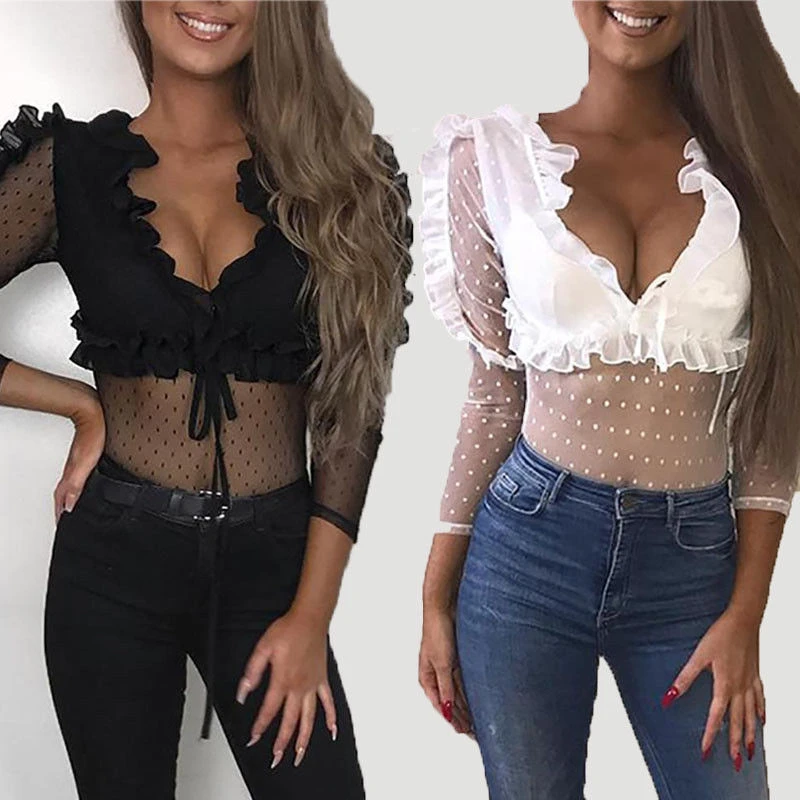 Femininas Blusas 2019 женские блузки весна осень модные пикантные облегающие рубашки топы
