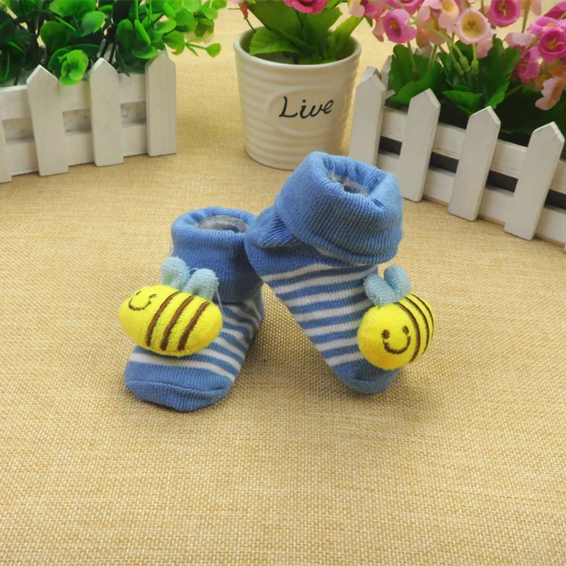 6pair Free Shipping Lovely Cartoon Baby Socks Anti Slip Cotton With Animal Unisex Outdoor Slipper Shoes Newborn 0-9 Month Gift |