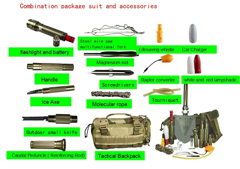 Многофункциональный лопатой военных открытый инструмент выживания |