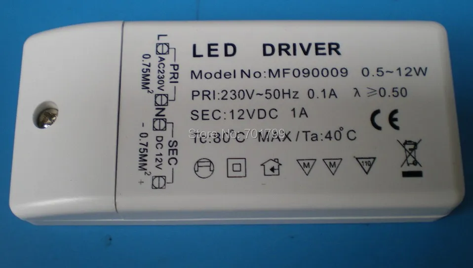 Светодиодный драйвер постоянного напряжения 12 В/12 Вт Одобрено CE/ROHS|led electronic driver|led