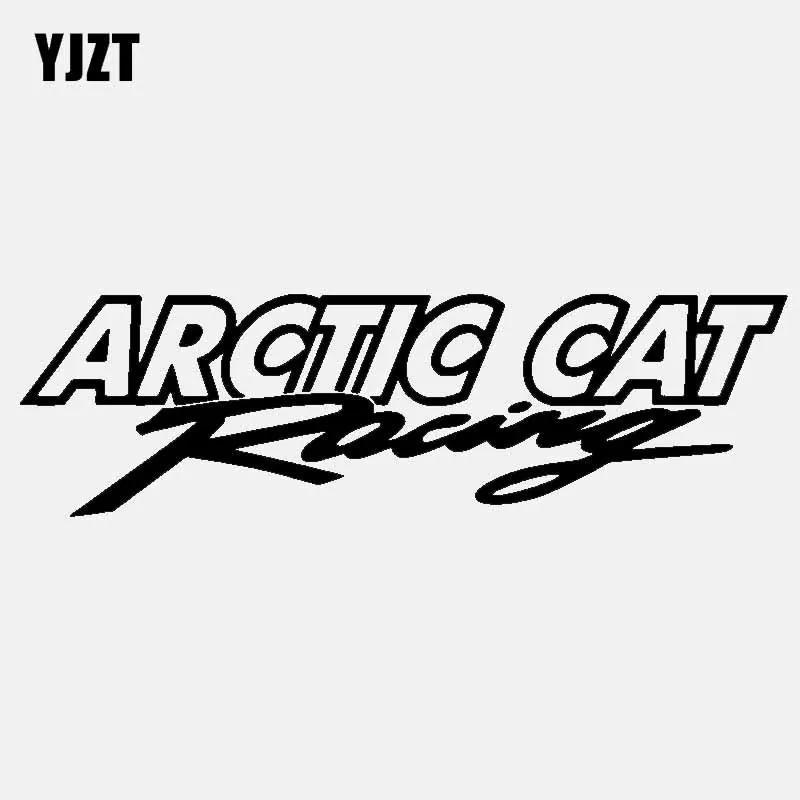 

YJZT 17,5 см * 5 см для стайлинга автомобиля, наклейка, черный, серебристый винил, аартическая кошка, гоночный автомобиль, наклейка