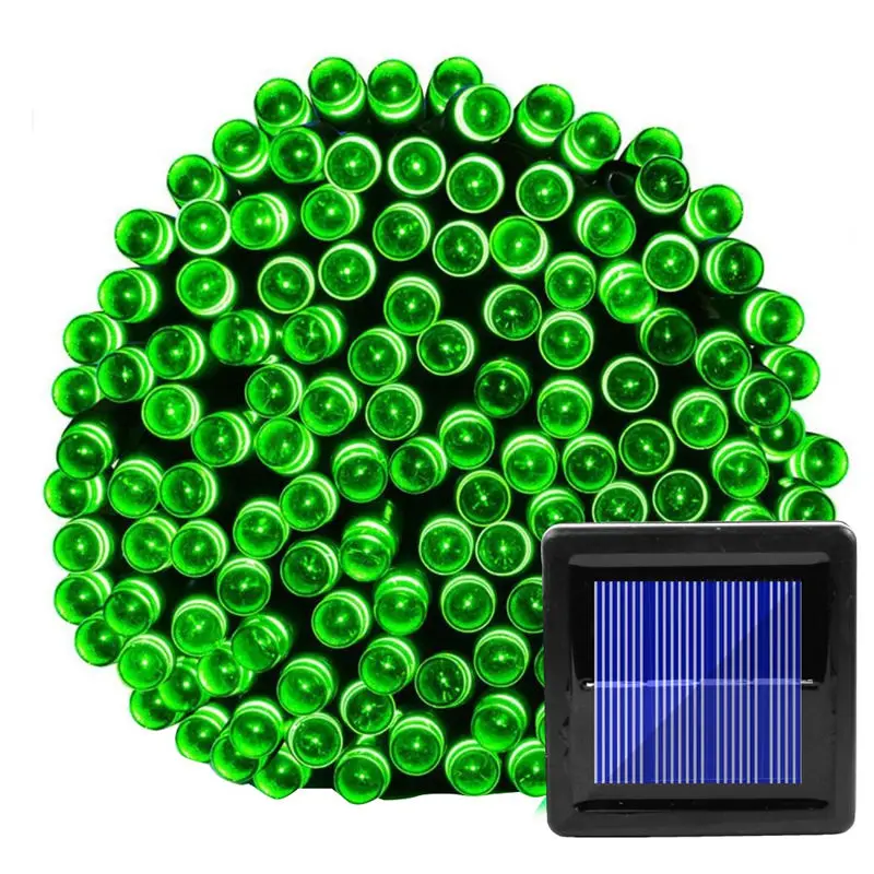 Green Газон лампы светодиодные сада цепи Водонепроницаемый солнечный свет для патио украшение праздник Фея лампы освещения строка lampy ogrodowe - Испускаемый цвет: Green