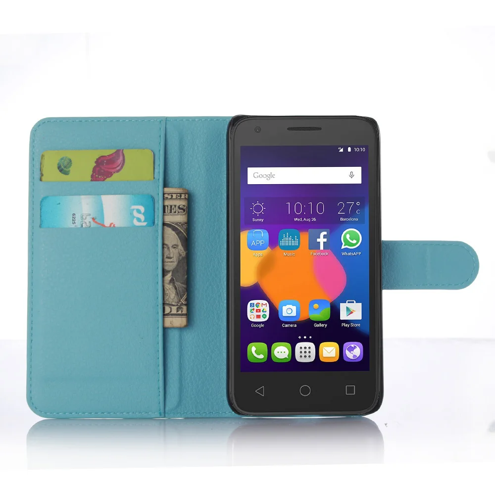Cyboris чехол для Alcatel One Touch 5015D Pop 3 5 0 Чехол Флип личи кобура из искусственной кожи с