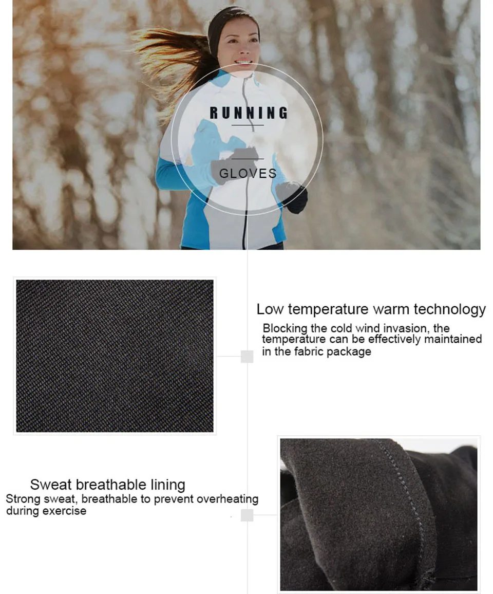 AONIJIE спортивные перчатки для бега мужские и женские уличные теплые ветрозащитные многофункциональные перчатки для тренажерного зала и фитнеса для бега