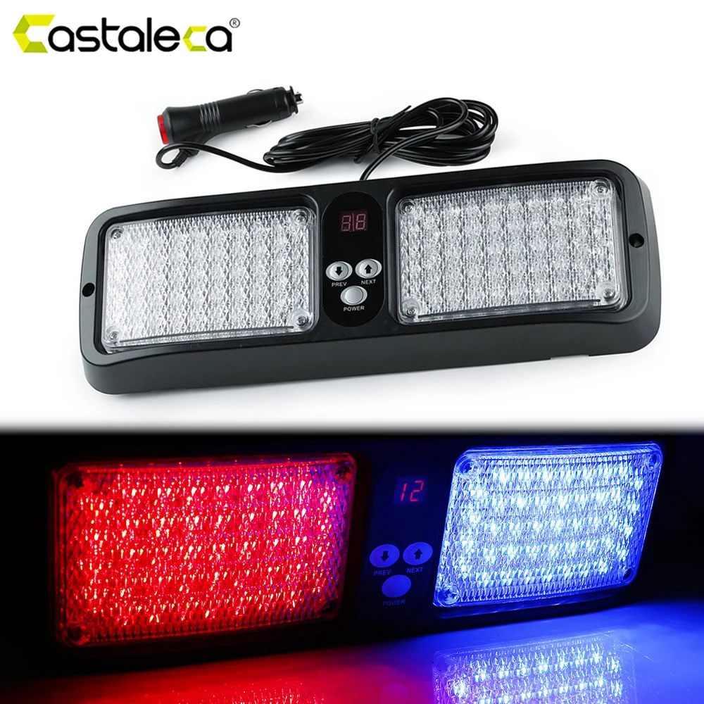 Cascaleca 86LED лобовое стекло полицейский стробоскоп светильник s солнцезащитный козырек авариПредупреждение предупреждение об опасности мигающий сигнальный светильник автомобильный Грузовик противотуманный светильник