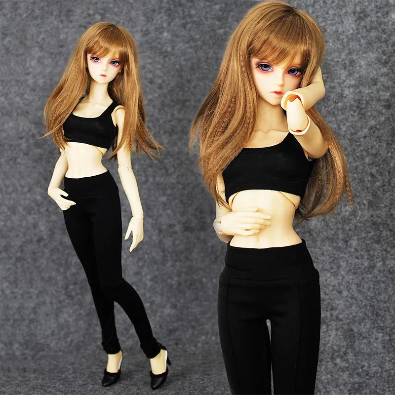 Короткий жилет+ штаны для фитнеса костюм(2 шт.) 6 цветов для BJD 1/4 MSD 1/3 SD16 кукольная одежда CWB70