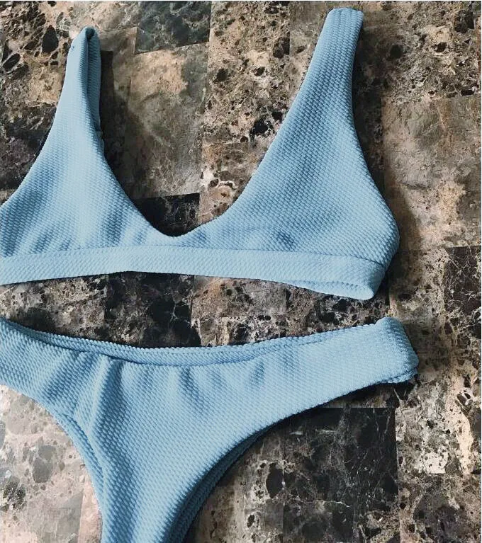 

Bikini Swimwear Women Swimsuit White Bikini Set Maillot De Bain Femme Bathing Suit Women Biquini Irregular Swimming Suit