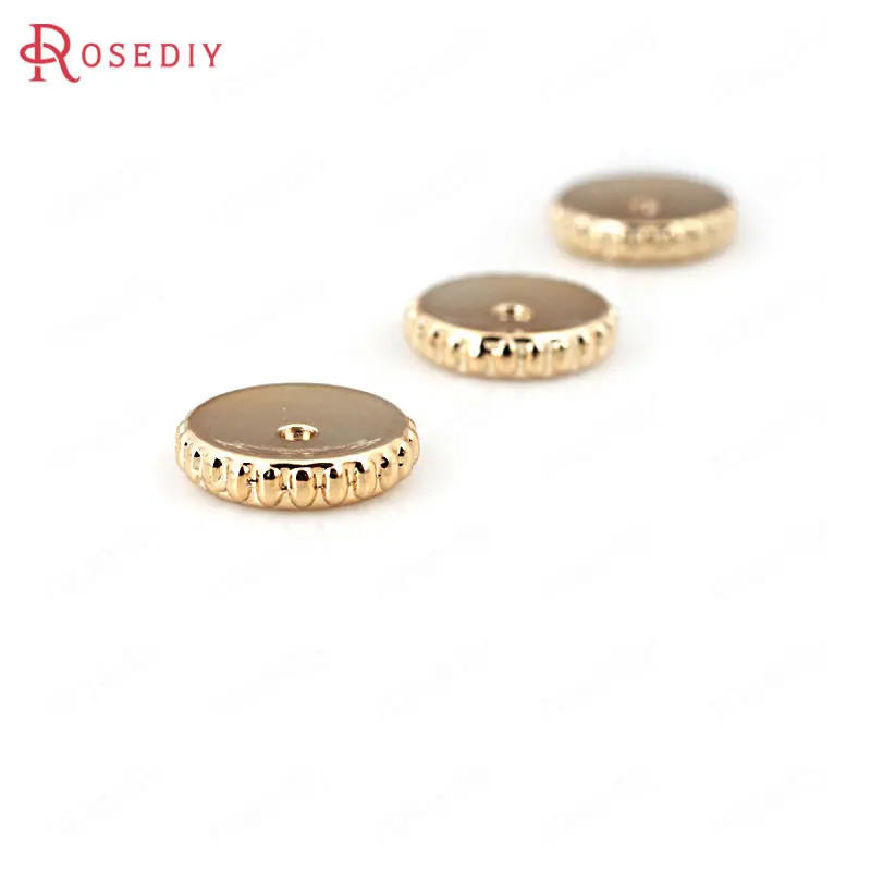 20 шт 6x1 5 MM 9x2 мм 24K Шампань золото Цвет покрытием Медные Бусины разделители бусины