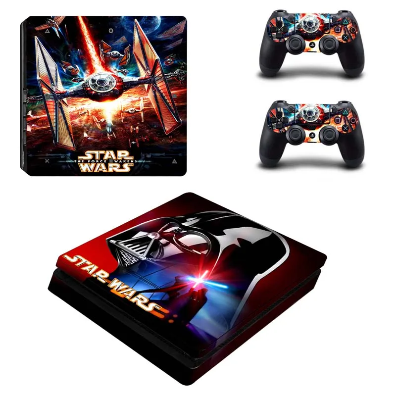 Звездные войны наклейка PS4 Slim Skin для Playstaion 4 консоли наклейки + 2 шт контроллер