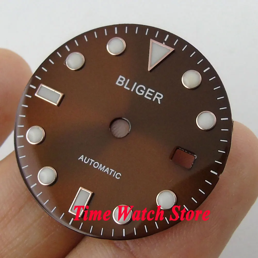 Светящийся циферблат для часов с коричневым циферблатом 28 5 мм подходит DG2813 MIYOTA