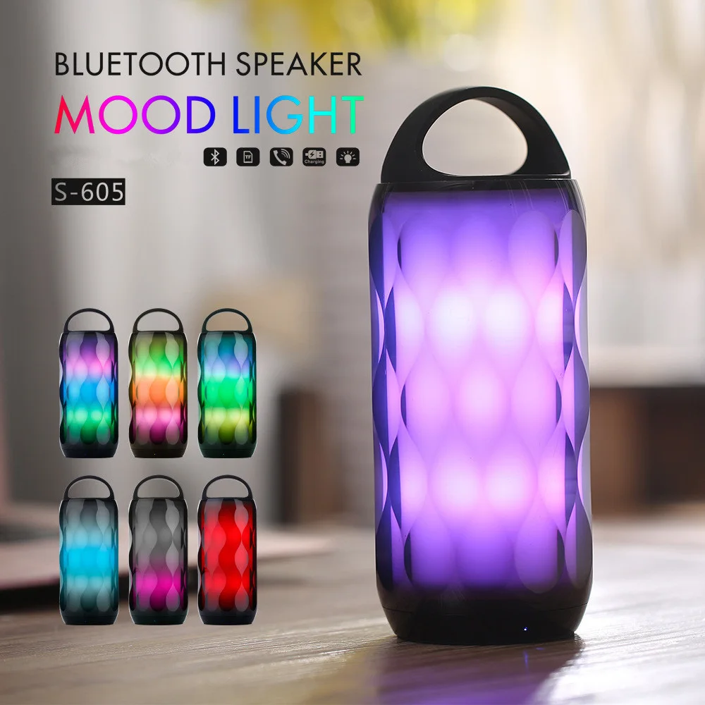 Портативный СВЕТОДИОДНЫЙ цветной беспроводной Bluetooth динамик TF карта громкой