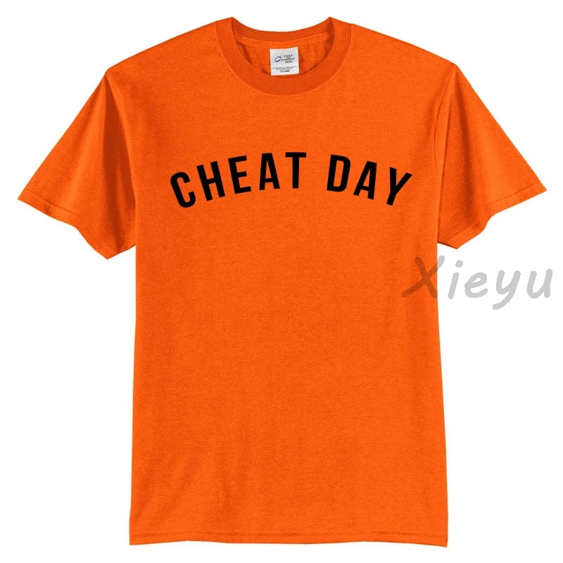 Футболка Cheat Day диета забавная еда унисекс футболка топ футболка|Футболки| |