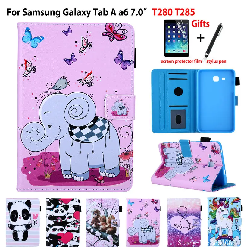 Флип чехол для Samsung Galaxy Tab A a6 7 0 2016 T280 T285 дюйма|Чехлы планшетов и электронных книг| |
