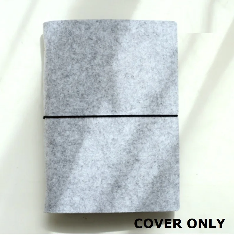Gray no paper Harphia фетр А5 план Биндер офисные принадлежности кольцо Биндер оболочка ткань записная книжка вкладыш внутренний ядро А6, А7 Записная книжка Дневник - Цвет: Gray no paper