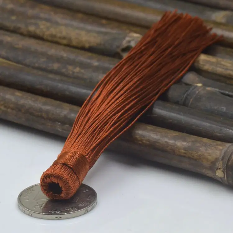 Red Coffee 22 Цвета 10 шт./лот 12 cm Смешанные хлопок шелковые кисточки серьги Подвески кулон Сатиновые кисточки для самостоятельного изготовления ювелирных украшений своими руками, материалы - Цвет: Red Coffee