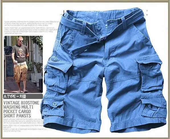 Новые летние мужские повседневные армейские камуфляжные шорты карго хлопковые