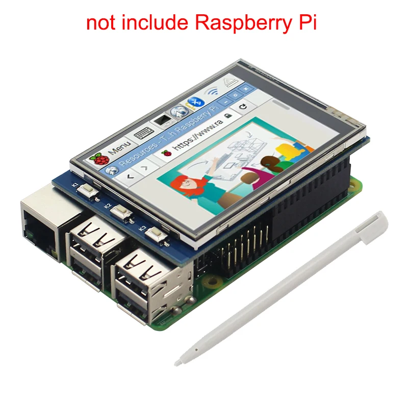 Raspberry Pi 4B/3B +/3B 2 8 дюймовый сенсорный экран 4*320 ЖК TFT SPI дисплей для всех версий с