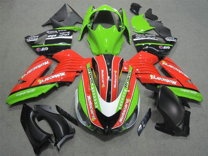 100% подходящие Обтекатели под давлением для Kawasaki ZX14R 06 07 08 09 2006 2009 комплект