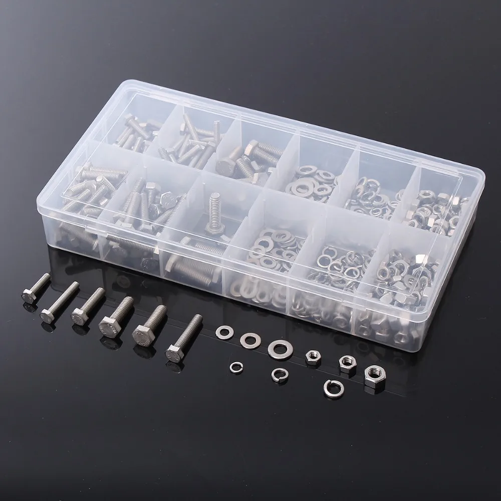 

Brand New High Quality 475pcs Metric Washers Nuts and Bolts Kit Hard Disk Screw Washer Hexagon Washer Combination (M4, M5, M6)