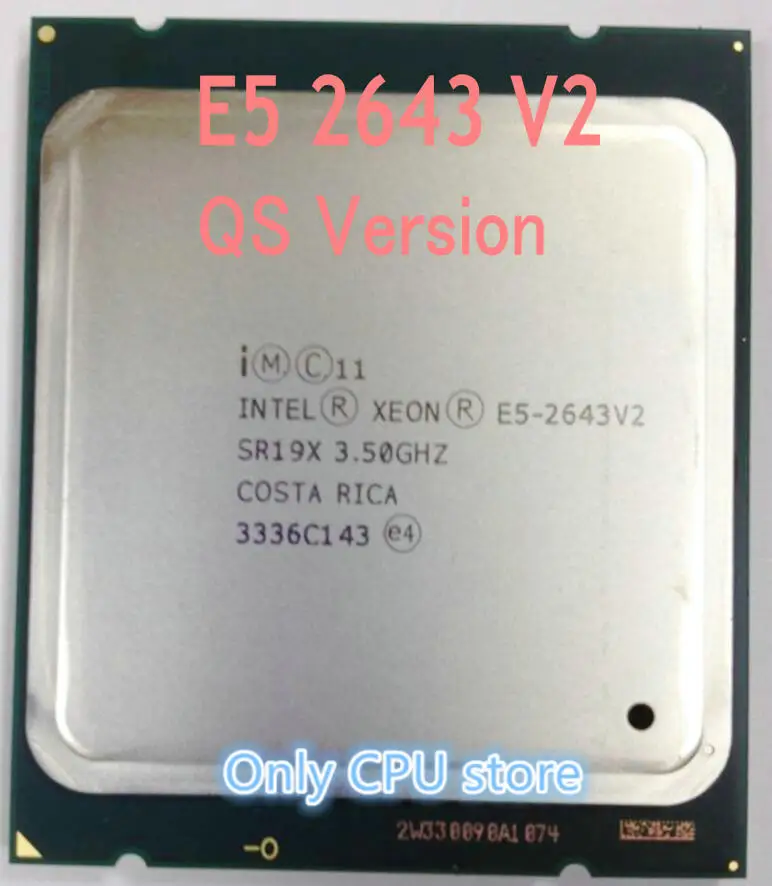 Процессор Intel Xeon QS оригинальная версия 6 ядер 3 50 ГГц 25 Мб 22 нм E5 2643V2 LGA2011 2643 V2