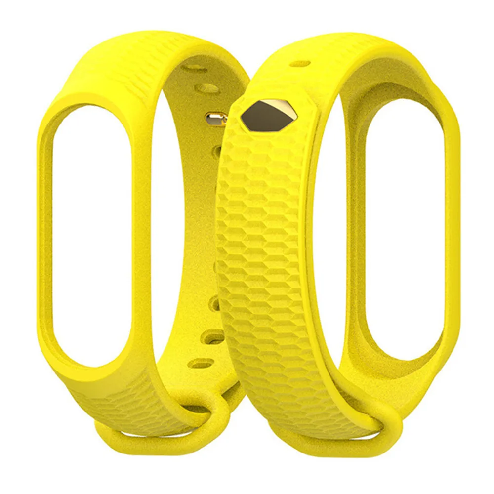 Yellow Ремешок на запястье для Xiaomi mi Band 3 Мягкая силиконовая лента ремешок для mi band 3 дышащие спортивные умные аксессуары ремешок для часов - Цвет: Yellow