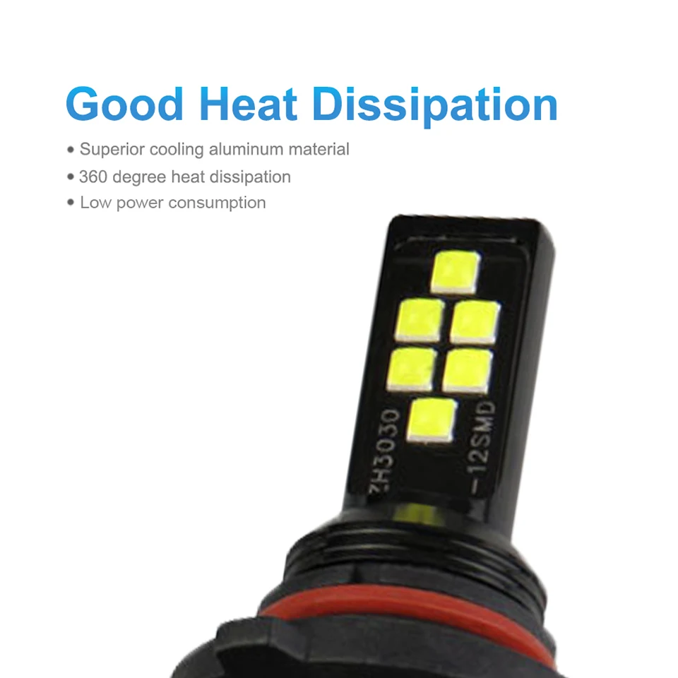 Nlpearl 2x Противотуманные фары Дневные Фары Лампы H1 H3 Led 9005 HB3 9006 HB4 H8 H11 Светодиодная лампа 3000K H9 Led H7 H4 6000K 8000K 2000LM, вождения, бега, светильник
