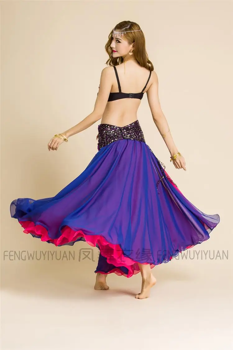 Bellydance/осенний комплект одежды из 3 предметов (бюстгальтер + юбка пояс) с перьями