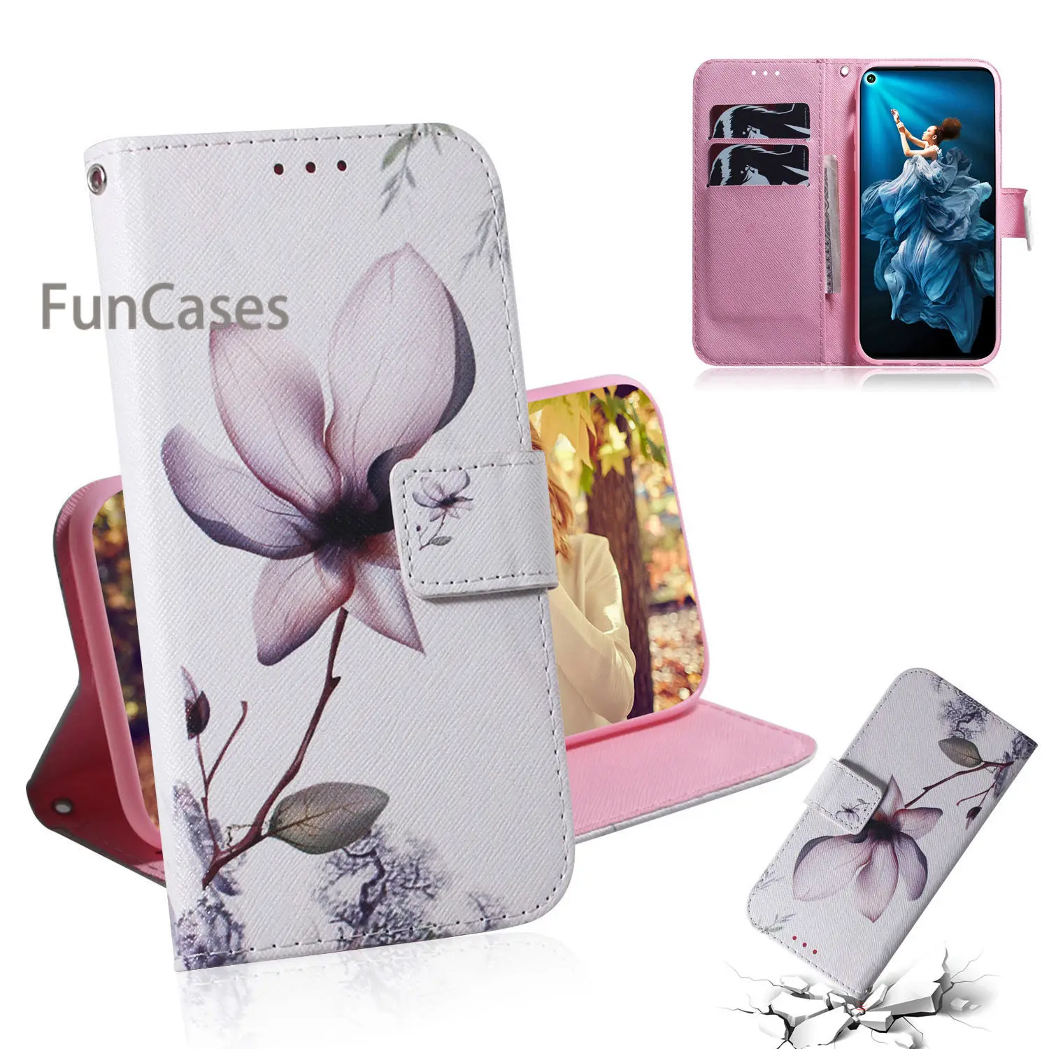 10 carcaso 8X чехол s для coque huawei Honor 8C Magnolia из искусственной кожи чехол-книжка для huawei estuche Honor 20 Pro 8S 8X V20 10 Lite 8A 10i 20i - Цвет: 10 carcaso