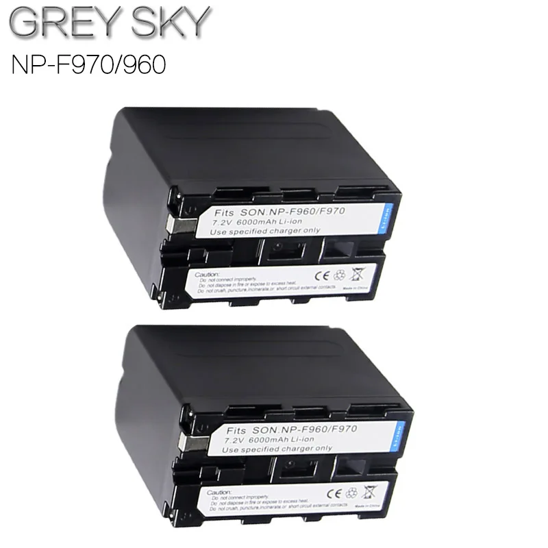2 battery NP-F960 NP-F970 ПСН 960 970 950 NPF960 NPF970 Батарея+ стены Зарядное устройство для sony PLM-100 CCD-TRV35 MVC-FD91 MC1500C L10 - Color: 2 battery