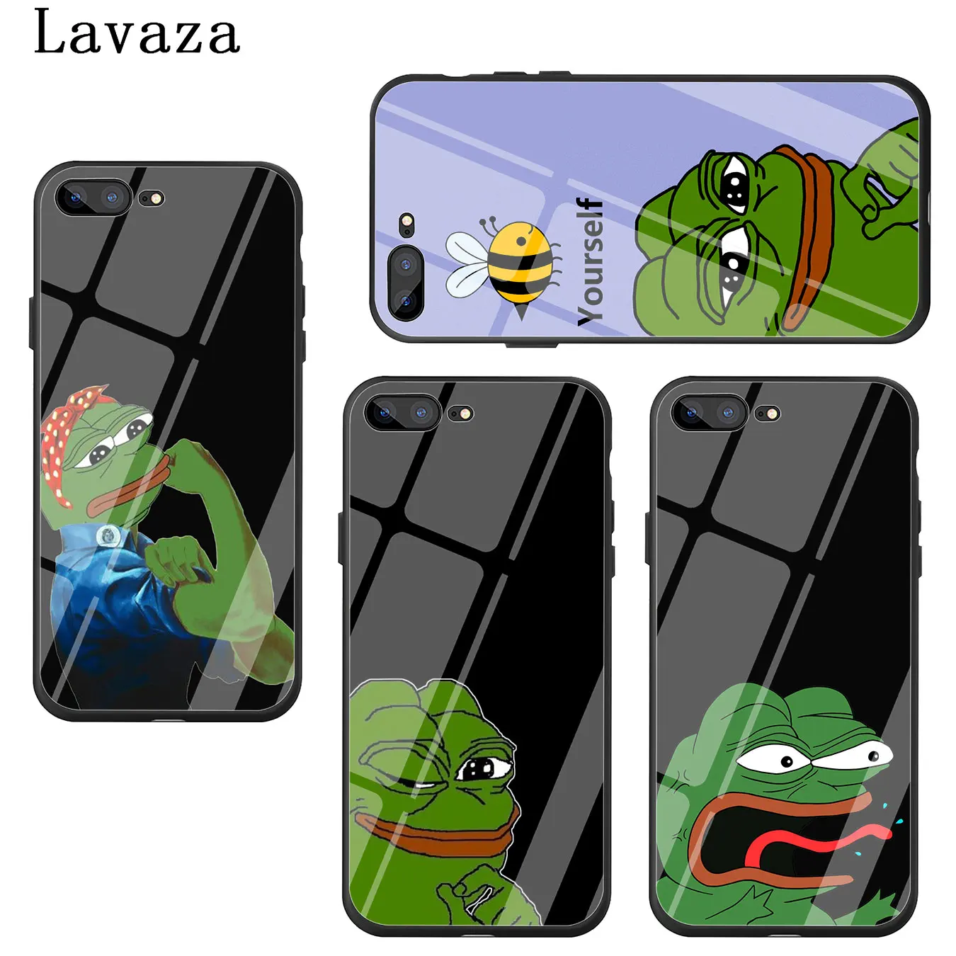 Lavaza Pepe the Frog чехол для телефона из закаленного стекла Apple iPhone XR X XS Max 6 6S 7 8 Plus 5 5S SE 10