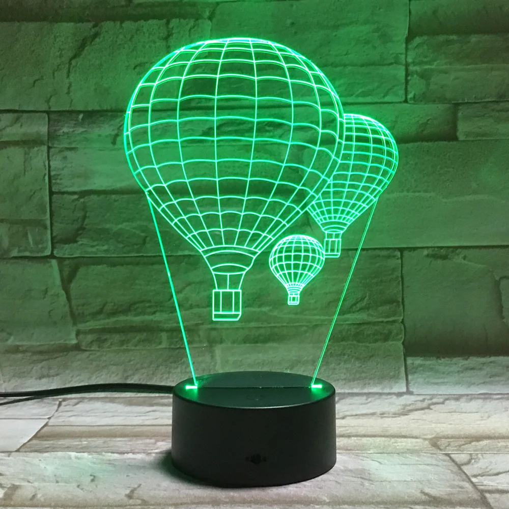 3D Светодиодная настольная лампа с воздушным шаром креативный ночсветильник