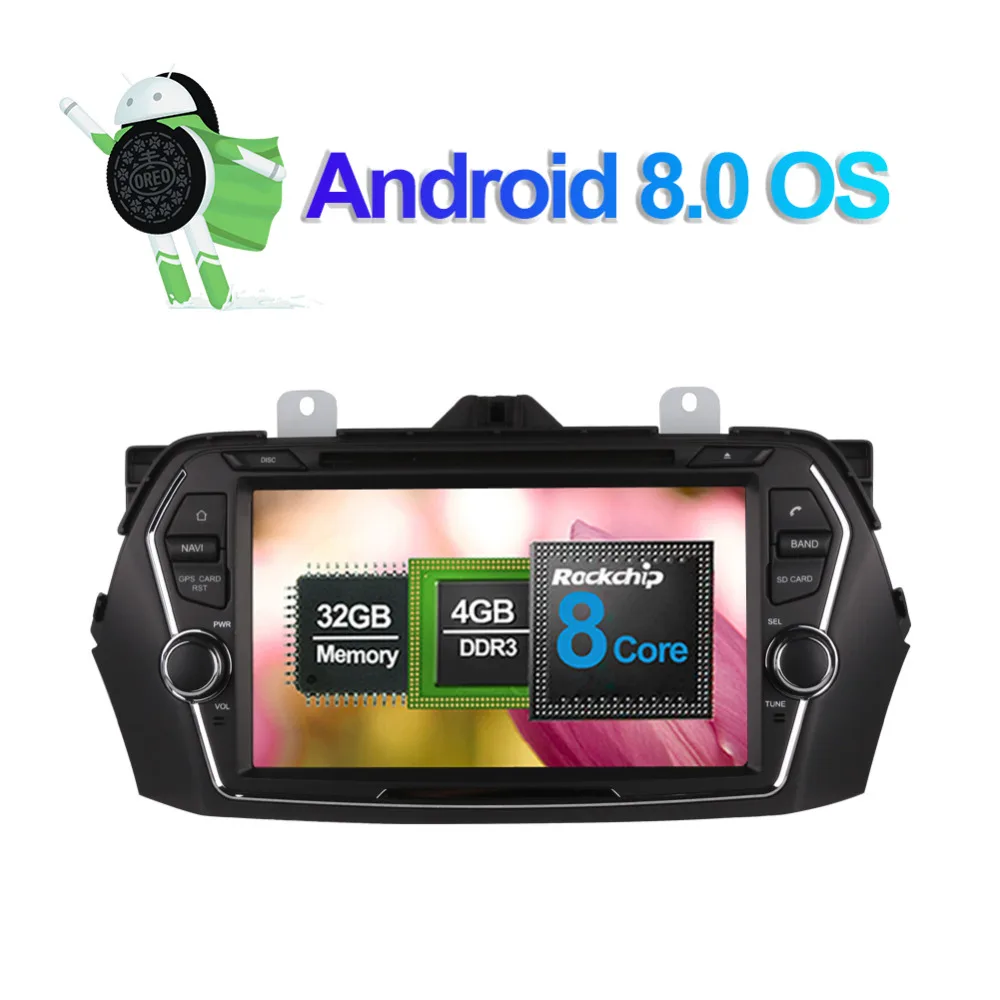 8-дюймовый Android 7 1/8 0 Octa Core 4GB RAM Автомобильный GPS-навигатор с мультимедийным