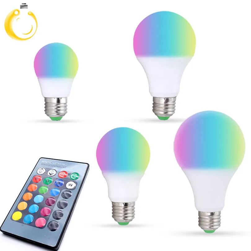 E27 3W 5W 7W 9W 5050 RGB светодиодный светильник Lampara лампа AC220V высокая мощность