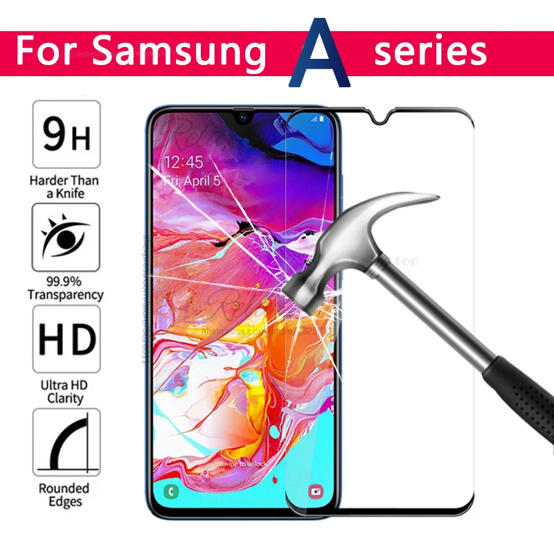 Для samsung Galaxy A70 A50 A40 A30 A10 закаленное стекло для samsung A 70 50 40 10 A705F A505F A105F защитное переднее стекло