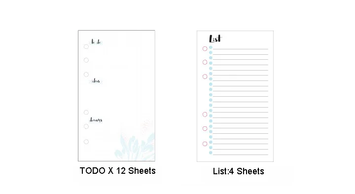 Lovedoki планировщик Заправка для Filofax блокнот dokibook 6 отверстий свободный лист внутренний дневник ежемесячный недельный для планирования расписания книга