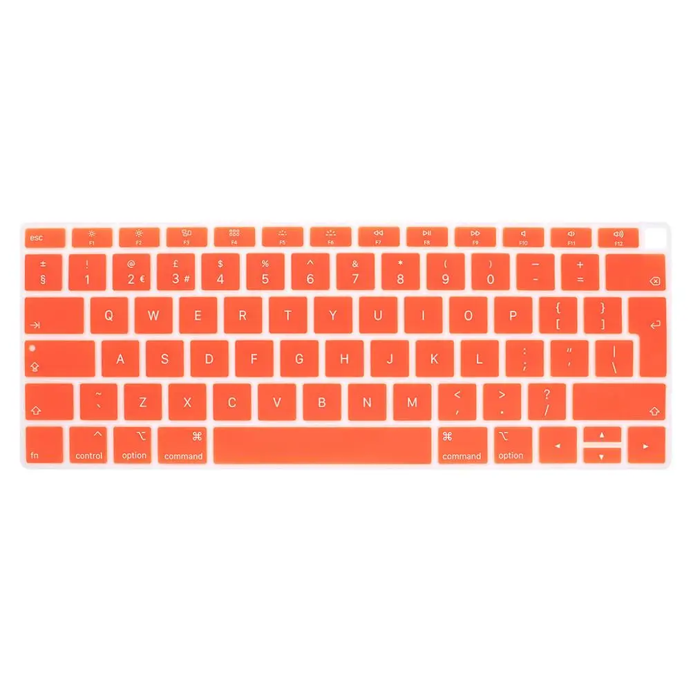 Оранжевый Чехол для ноутбука macbook air 1" пылеотталкивающая пленка кремниевый ноутбук Защитная пленка для клавиатуры Водонепроницаемая A1932 - Цвет: Оранжевый
